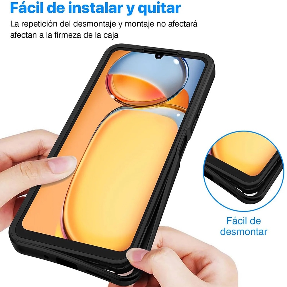 Husa pentru Xiaomi Redmi 13C 4G / Poco C65 + Folie Techsuit ColorVerse 360 Series Black