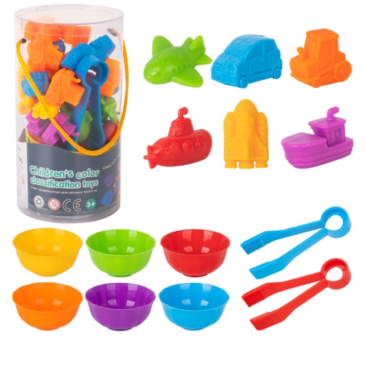 Jucarie Educativa, Charmorah, Vehicul, Jucarii Montessori, Baieti Fete, 3+, Activitati de invatare prescolara pentru copii mici Jucarii, Cadouri de ziua de nastere, Jucarii senzoriale, Multicolor