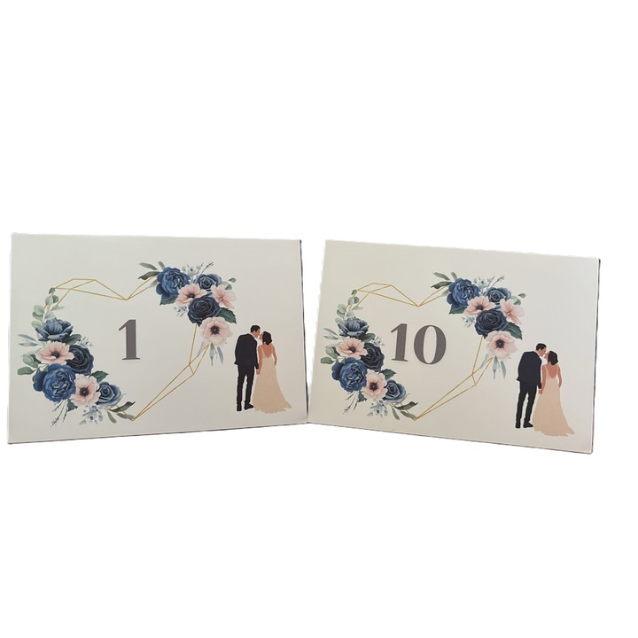 10 db-os M20-as, 10x15-ös asztalszámos készlet