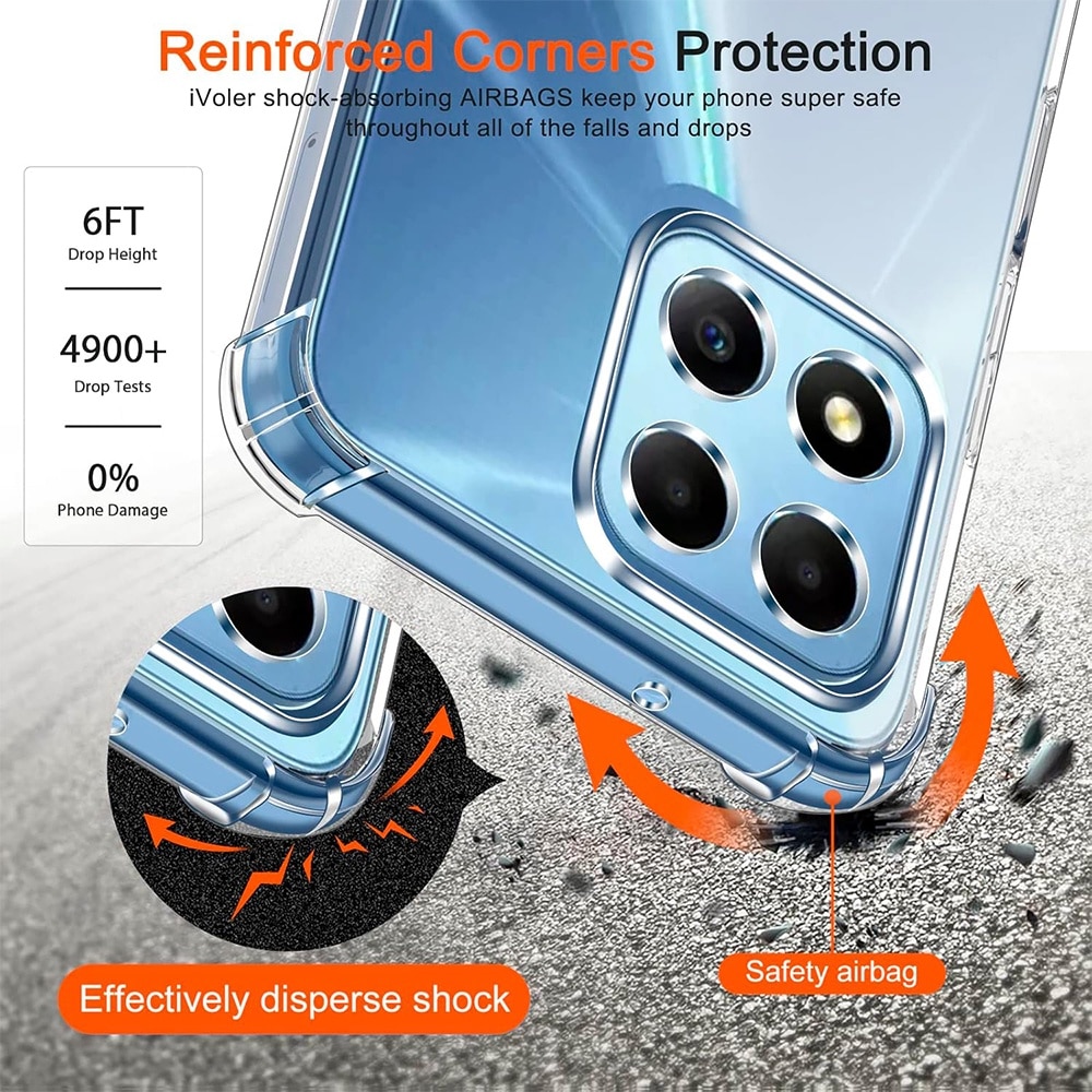 Husa antisoc, compatibila cu Honor X7D, 1.5 mm, rezistenta, colturi intarite, Transparent