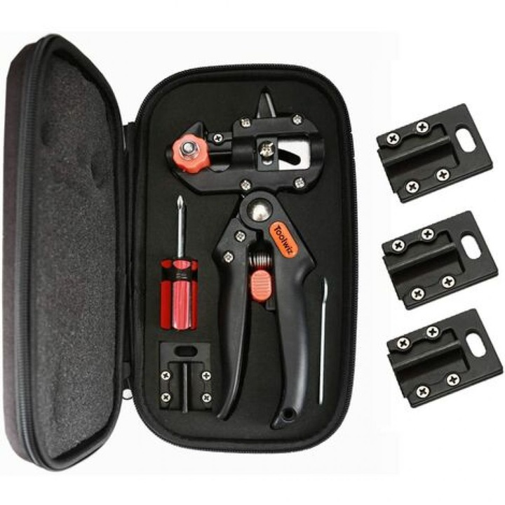 Set unelte de horticultura, foarfeci de taiere din otel carbon, maner din plastic ABS, pentru pomi fructiferi