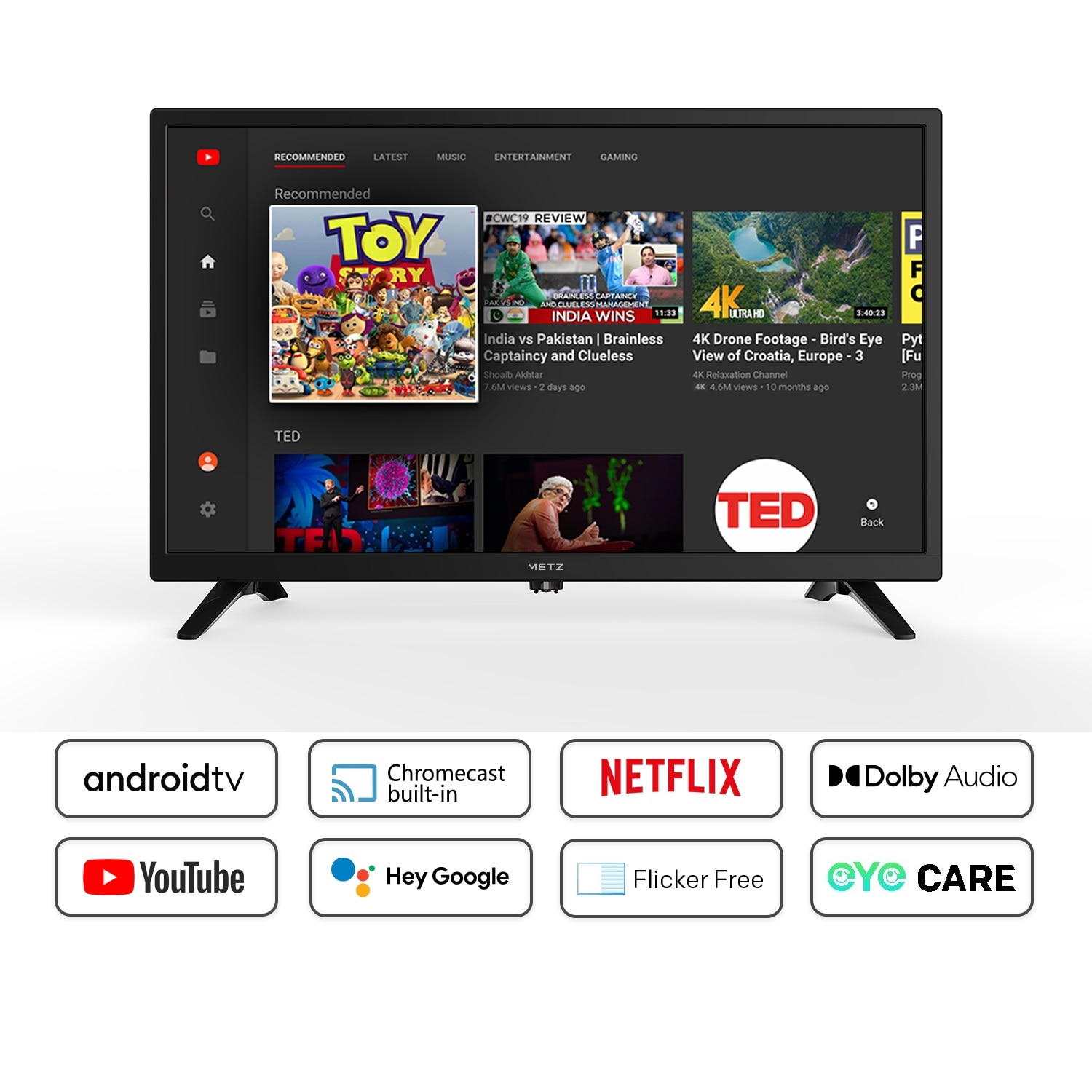 Televizor METZ LED 24MTC6020, 60 cm, Smart Android TV, HD, Class F (Model 2024)