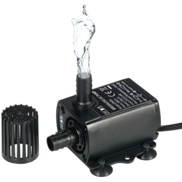 Потопяема водна помпа, Изключително тиха, 250L/H, 200cm, USB DC5V, 2.4W