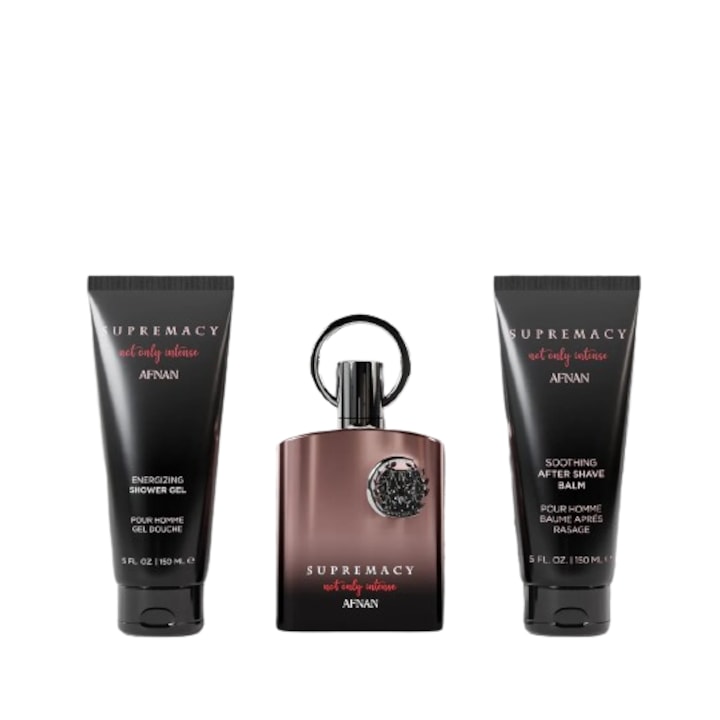 Set Apa de parfum Afnan Supremacy Not Only Intense 100 ml + After Shave Balsam 150 ml + Gel de dus 150 ml