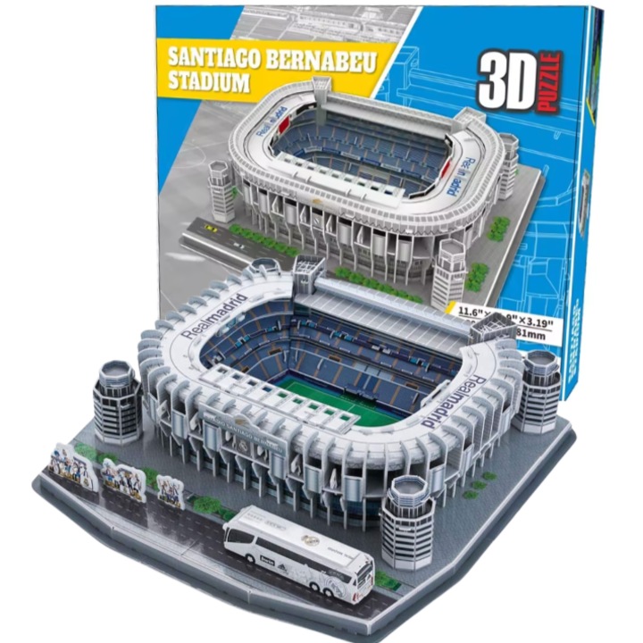 Nagy 3D-s puzzle santiago bernabeu stadion space barcelona