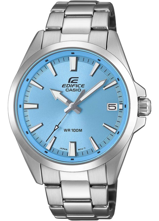 Ceas Casio EDIFICE EFV-100D-2BVUEF, Quartz, Rezistent la apa 10 ATM, Albastru, Bratara Otel
