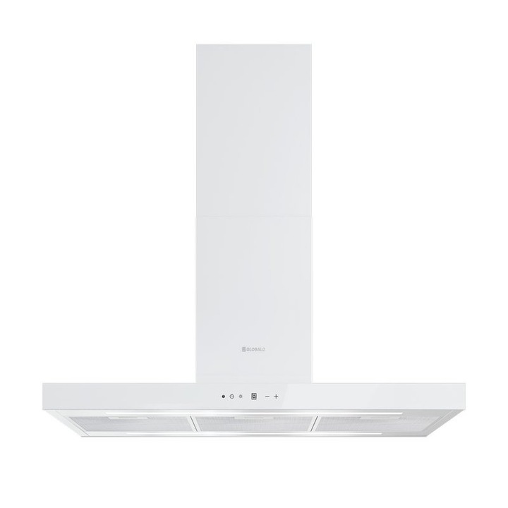 Hota decorativa de perete Smart Fix Retro BOCR904/R, 90 cm, putere de absorbtie 850 mc/h, Rosu / Inox