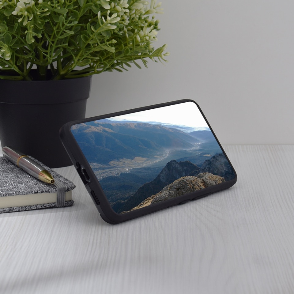 Husa pentru Xiaomi Redmi 14C / Poco C75, SKYDDAR INNOVATION, Glinth cu Inel Rotativ 360° Magnetic, Negru, set cu sticker
