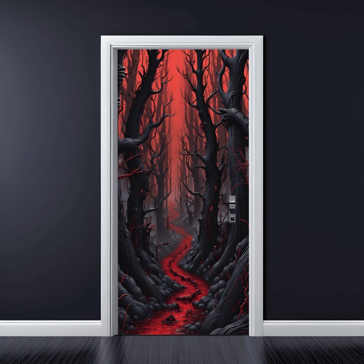 Цветно щамповано фолио за декорация на врати, размер 200 х 90 см, модел: AVX-DR12