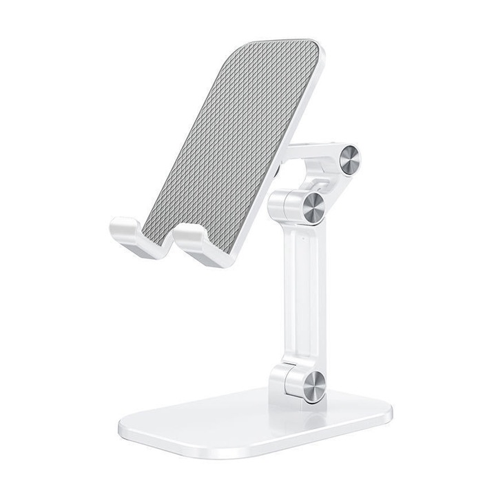 Suport tableta QttvbTna, multifunctional, pliabil, alb, 9x12.5x25.2cm