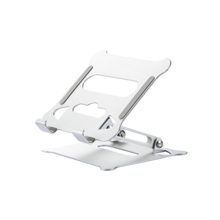Suport tableta QttvbTna, rotire 360, pliabil, telescopic, Alb