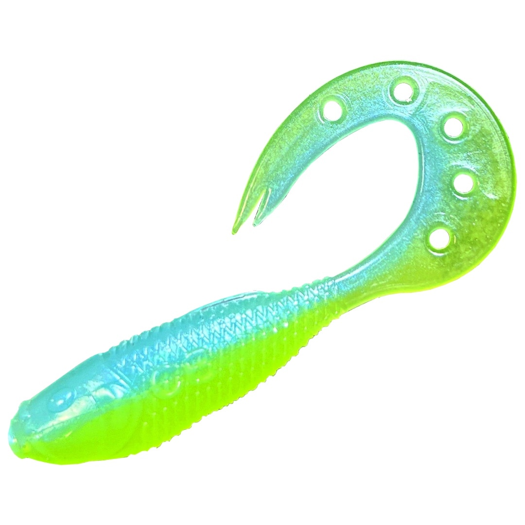 Set 5buc shad MYSTIQUE, 7cm, culoare Ice Chartreuse, MY7D016