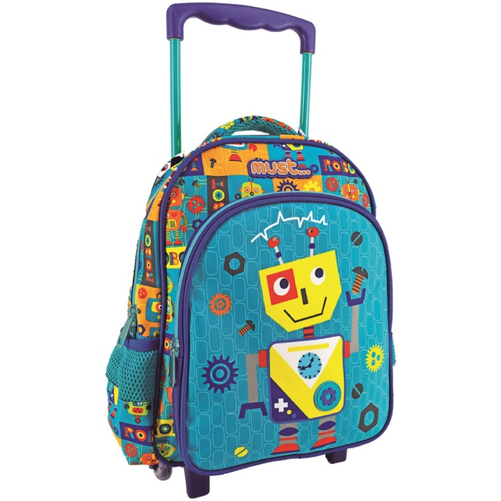 Troller, Must, 2 compartimente, 27x10x31cm, design roboti