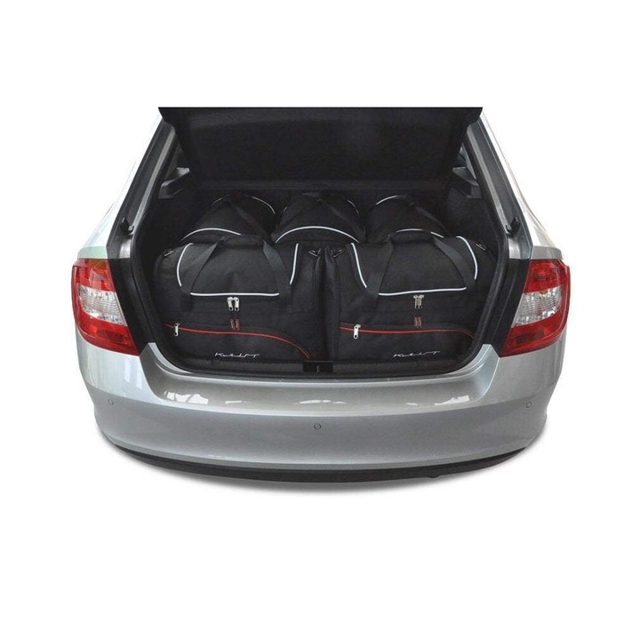 Set de genti auto KJUST pentru SKODA RAPID LIFTBACK 2012-2019, impermeabile, 5 piese