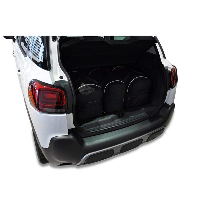 Set 3 Bucati Genti Auto KJUST pentru Citroen C3 Aircross 2017+, Impermeabile, cu Roti Silentioase