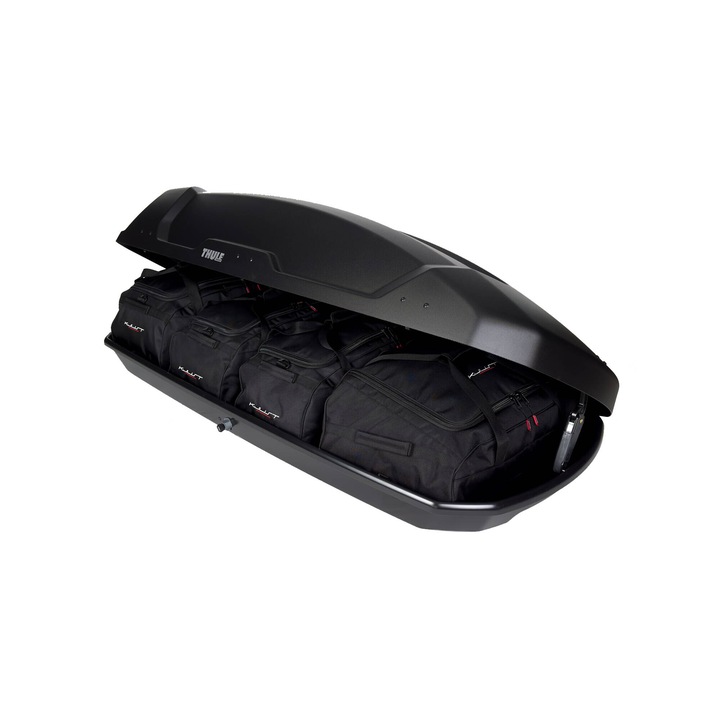 Set de 4 cutii portbagaj KJUST, impermeabile, pentru Thule Force XT L