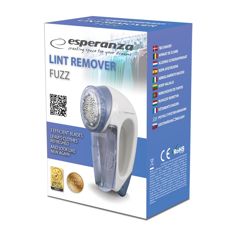Aparat de curatat scame Esperanza (ECS007) Fuzz Alb/Violet
