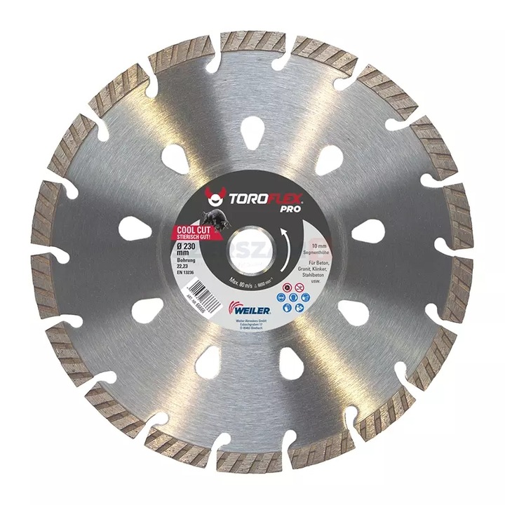 Disc diamant, Toroflex, d230x22,2/SH10