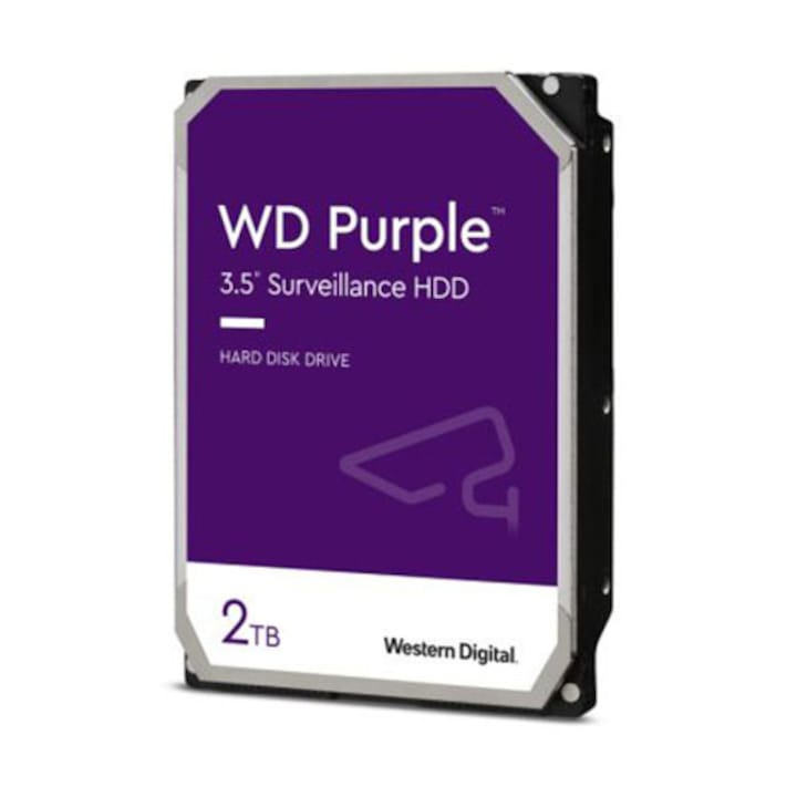 Хард диск WD Purple WD23PURZ, 2TB, SATA, 5400 rpm