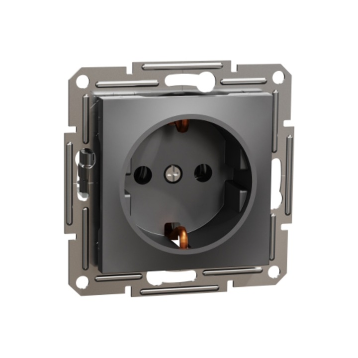 Контакт Schneider Electric Asfora EPH2900171 за вграждане, Антрацит