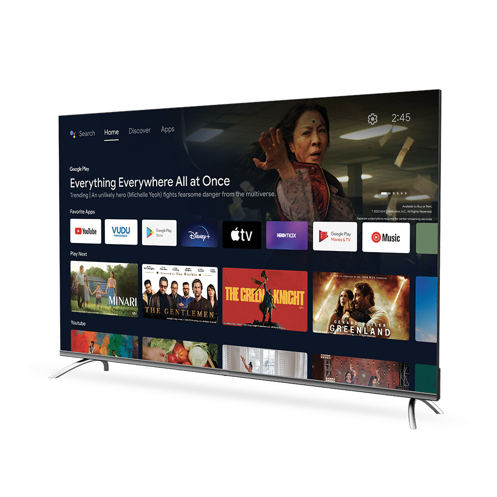 Televizor smart STRONG SRT55UD7553, Android 4K UHD, 139 cm, Clasa G