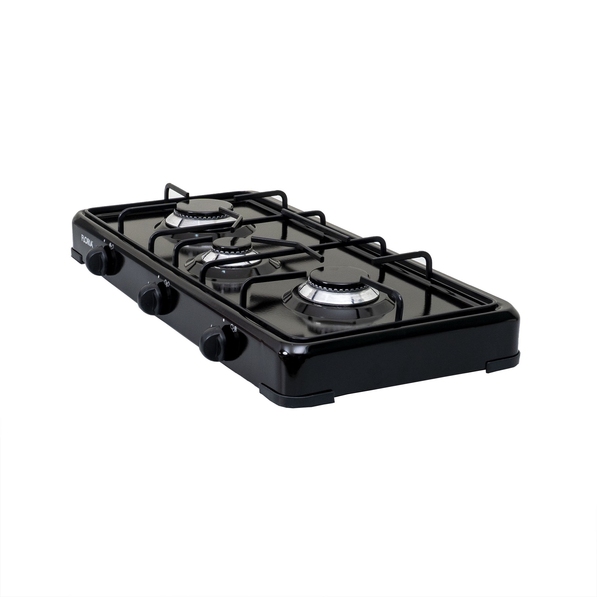 Pachet aragaz 3 ochiuri, 62×30 cm plus (ceas pentru butelie, 2 m furtun pentru gaz, 3 coliere pentru furtun, aprinzator) negru / ZLN 7138_1