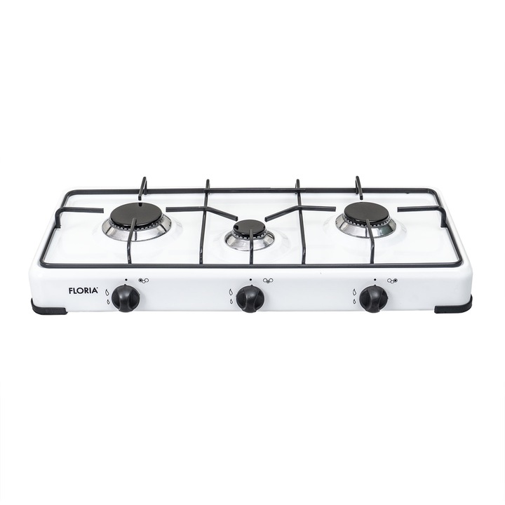 Котлон Floria с 3 горелки, шише, бяла / ZLN 7139