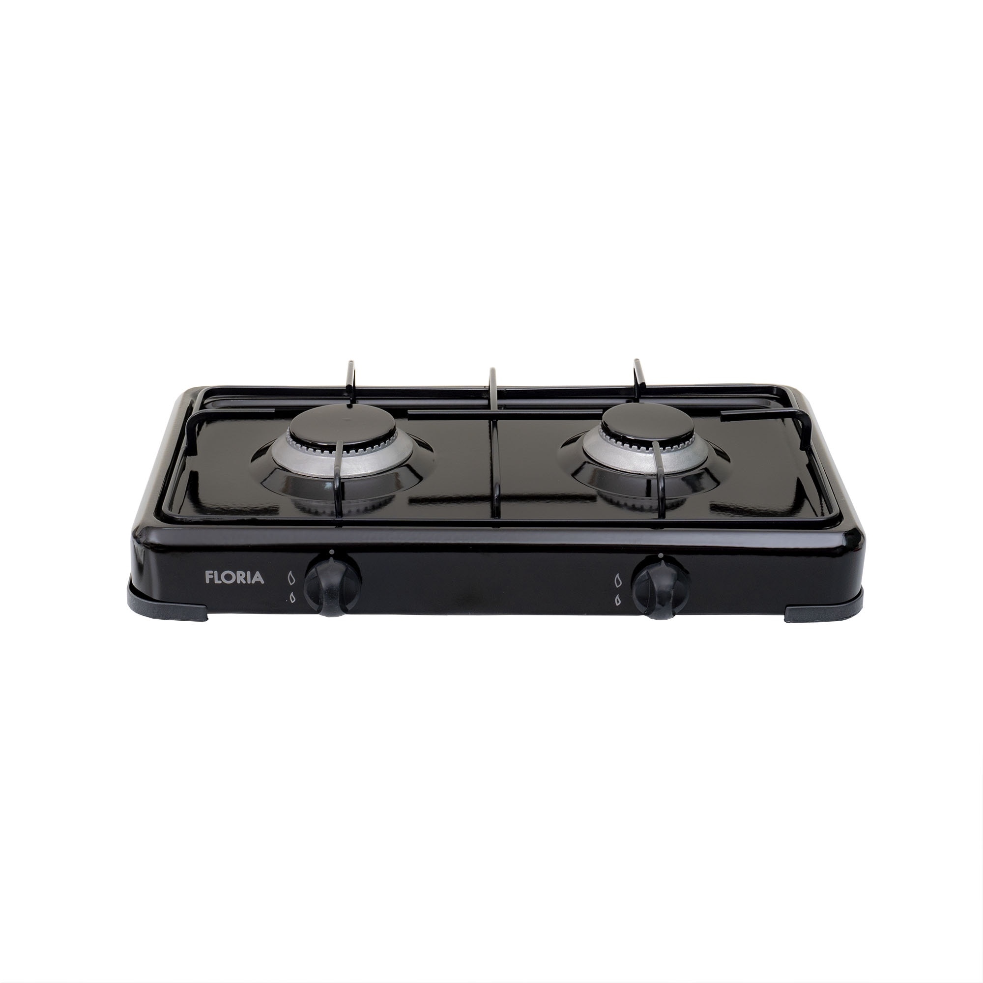 Pachet aragaz 2 ochiuri, 51×28 cm plus (ceas pentru butelie, 2 m furtun pentru gaz, 3 coliere pentru furtun, aprinzator) negru / ZLN 7128_1