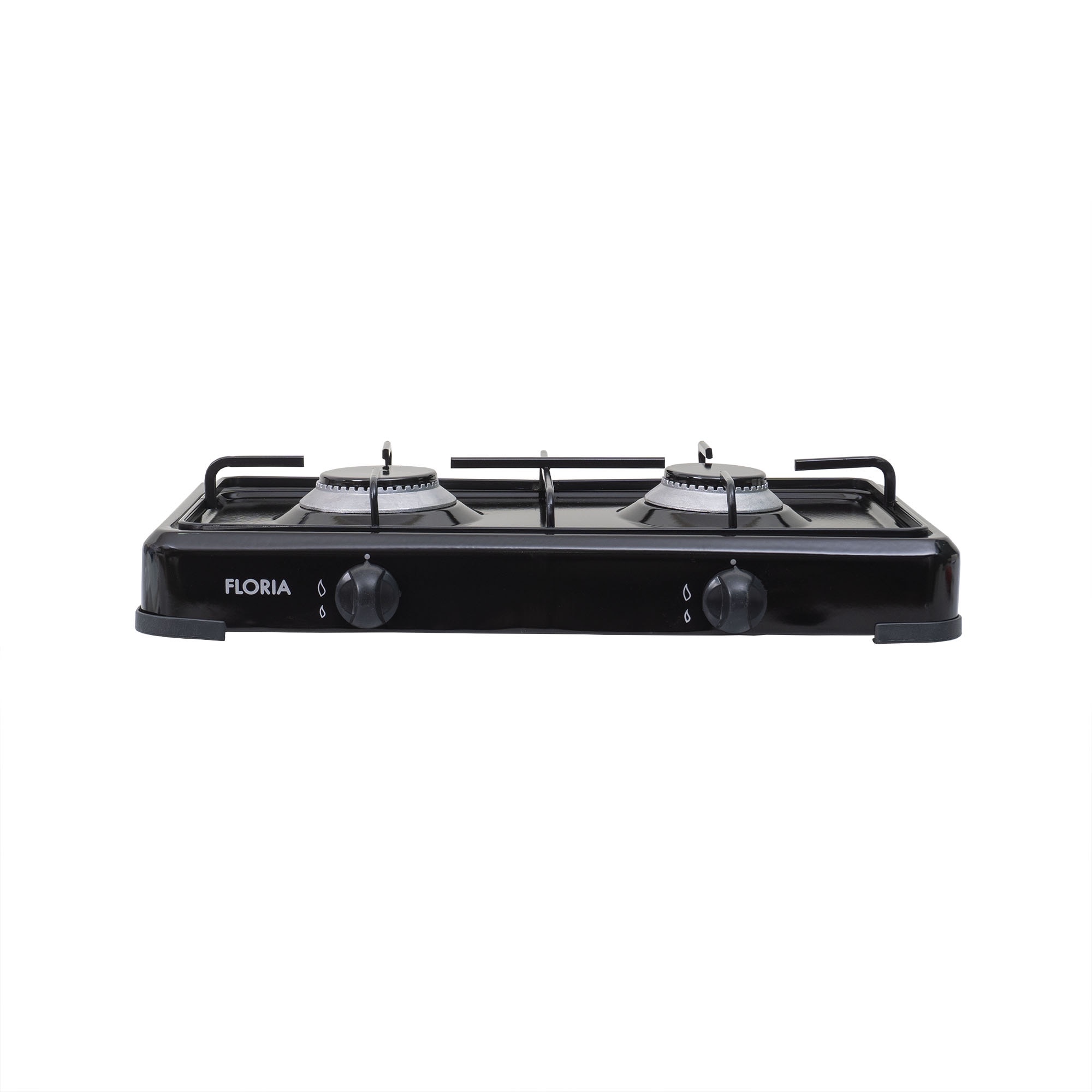 Pachet aragaz 2 ochiuri, 51×28 cm plus (ceas pentru butelie, 2 m furtun pentru gaz, 3 coliere pentru furtun, aprinzator) negru / ZLN 7128_1