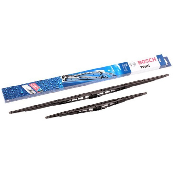 Set stergatoare Bosch Twin, 65/40 cm pentru Peugeot 206, Toyota RAV 4 Prius Corolla Auris, Hyundai i30 i40 Tucson Kona Santa Fe