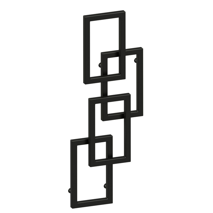 Radiator Decorativ Aureus Light H1110 L420 Negru Lucios