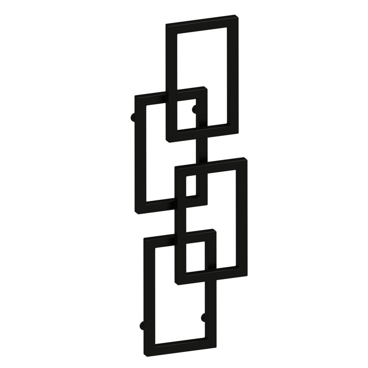 Radiator Decorativ Aureus Light H1110 L360 Negru Lucios