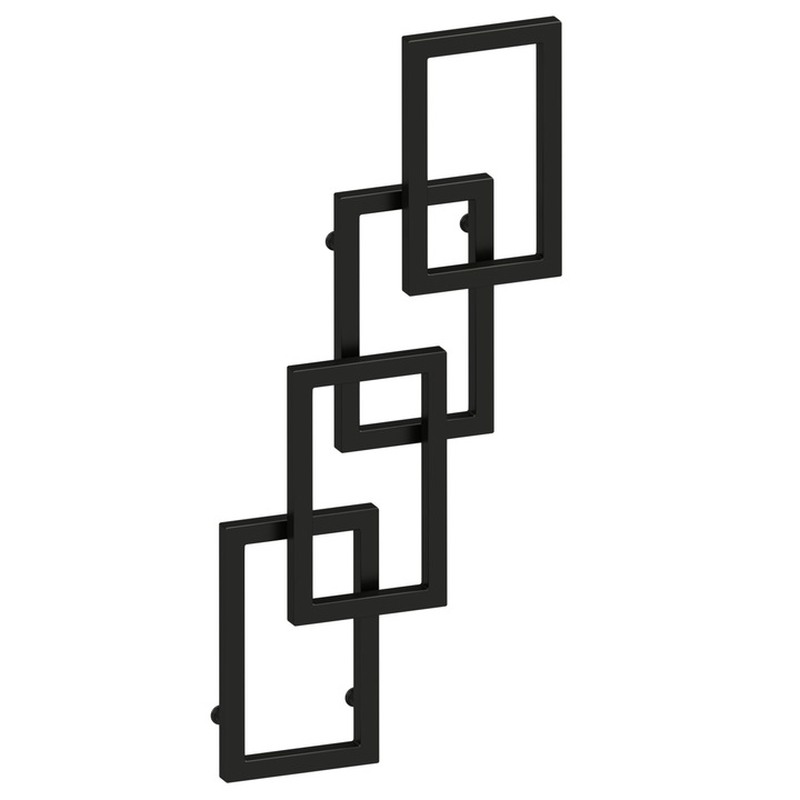 Radiator Decorativ Aureus Light H1110 L510 Negru Lucios