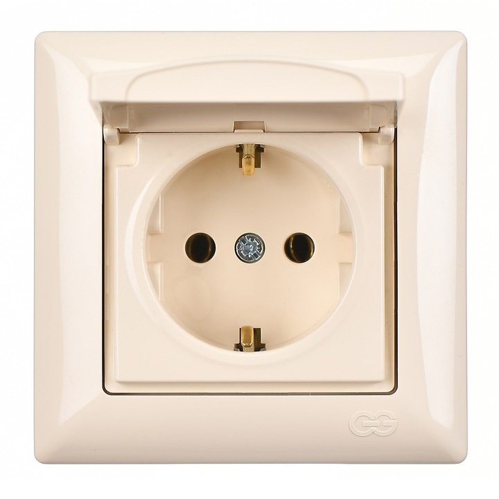 Priza cu CP si capac crem Visage 16A