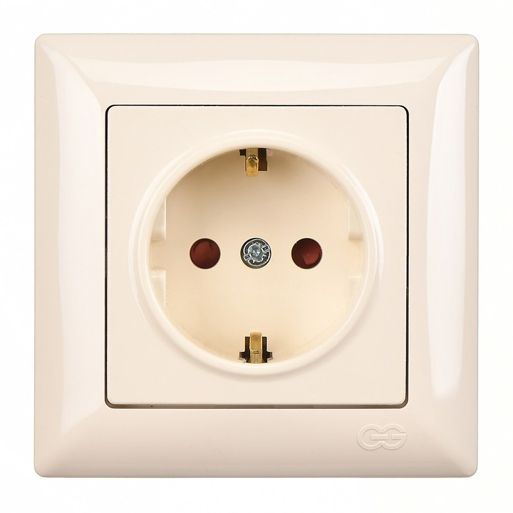 Priza cu CP si protectie copil crem Visage 16A