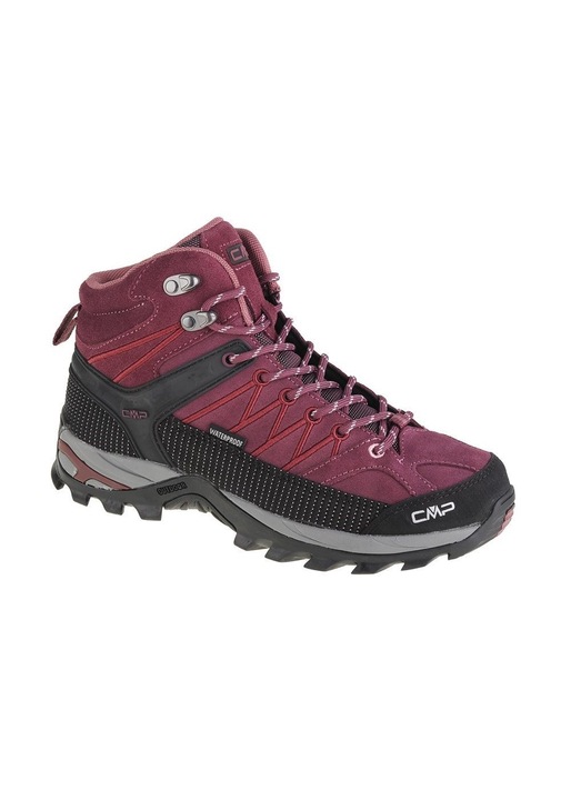 Ghete de trekking CMP Rigel Mid, Piele, Burgundy, Visiniu
