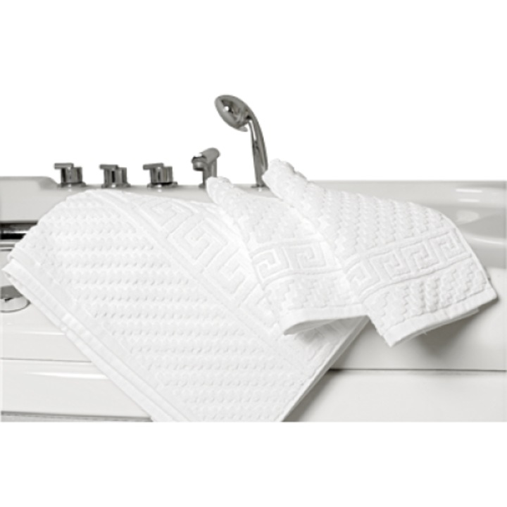 Комплект от 2 хотелски кърпи с гръцки десен, 50 х 90 см, Metro Professional