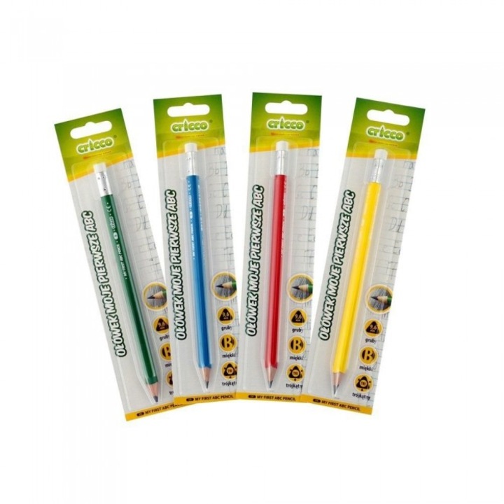 Cricco háromszögletű ceruzakészlet, Moje pierwsze ABC, többszínű, 55x242mm