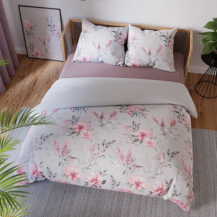 Ágynemű, Marquise, pamut, paplanhuzat 220 x 200 cm, 2 párnahuzat 70 x 80 cm, rózsaszín