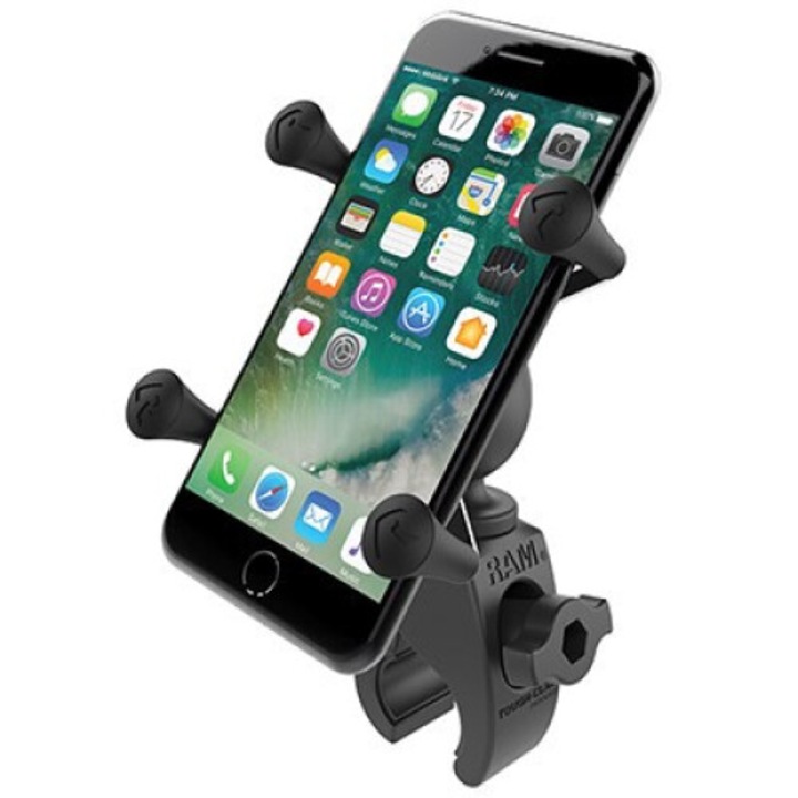 Стойка за телефон за велосипед, Ram Mounts, Пластмаса, X-Grip, Черна, 200x150x120 mm