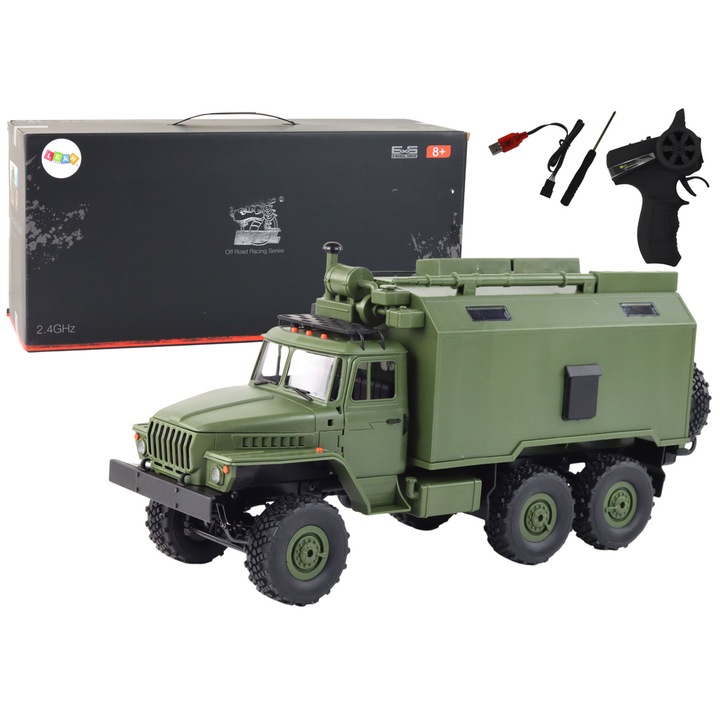 Camion militar Lean toys WPL B-36, 1:16, 4WD, LED, 42x20x14,5cm