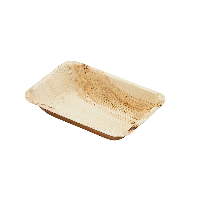 Set 6 tavi servire Judge Pure Leaf, frunze de palmier, 19x15 cm, maro