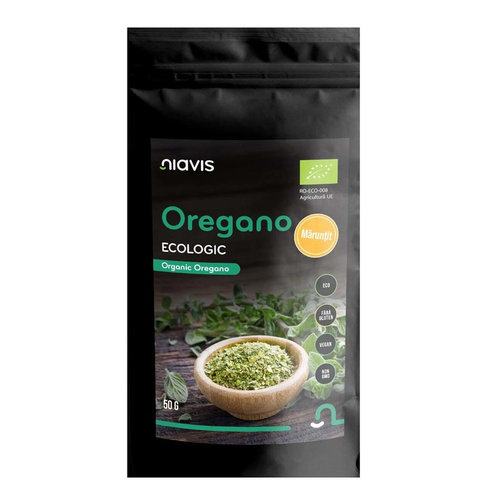 NIAVIS, Oregano Maruntit fara Gluten Ecologic/Bio 50g