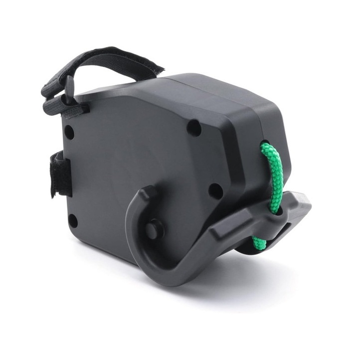 Въже за теглене на велосипед, преносимо с амортизация, найлоново, черно, 2.5м