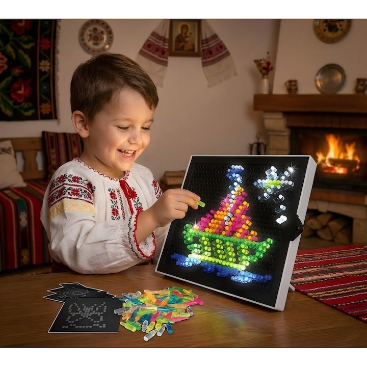 Jucarie Educativa, Set 276 Jucarie luminoasa de unghii ciuperci, Charmorah, STEM, Invatare Educationala, Sarbatoare, Ziua de nastere, Cadou, Baieti, Copil, Fete, 4 +, Multicolor