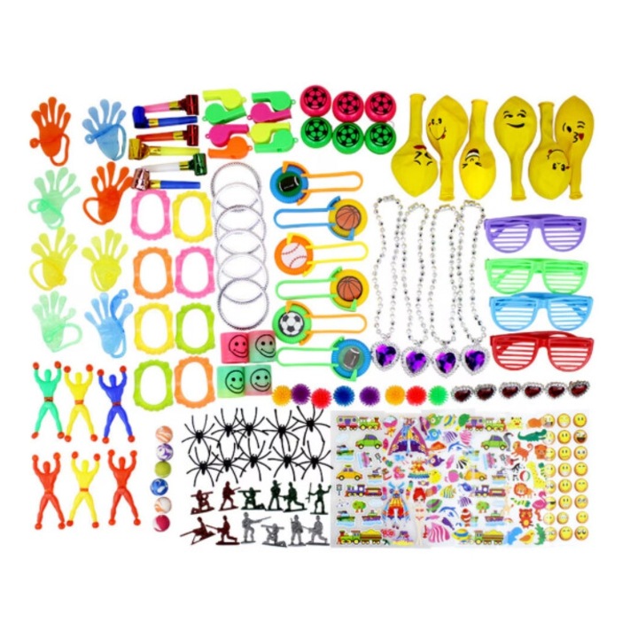 Set 120 jucarii pentru petrecere, Charmorah, Petrecerea baietilor/fetelor, Multicolor