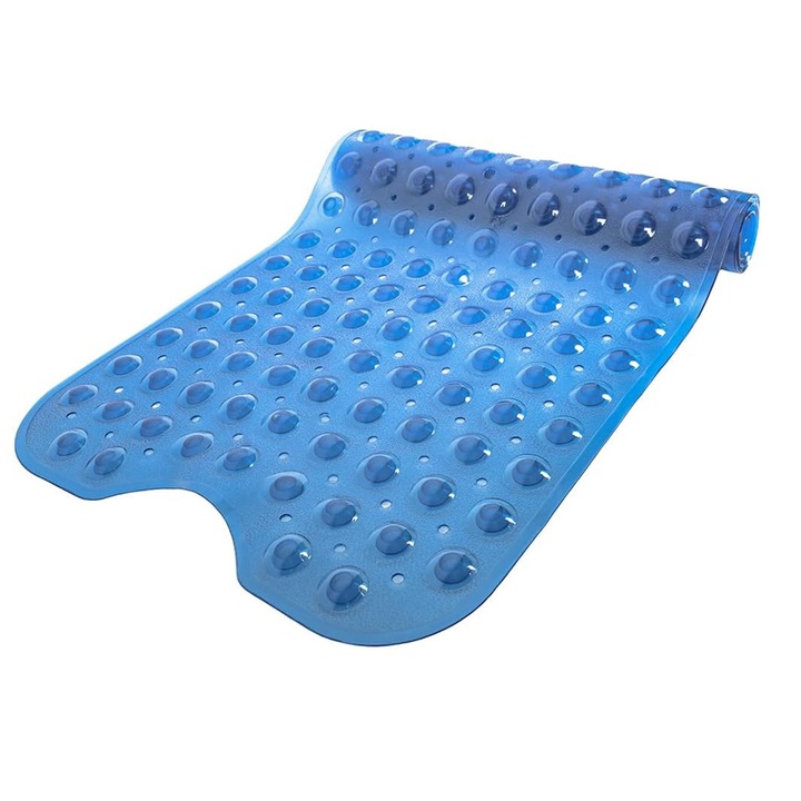 Подложка за вана, неплъзгаща се, 100 х 40 см, синя