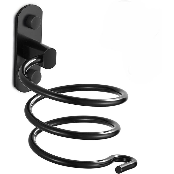 Suport uscator de par Sunmostar, aluminiu, negru, 13cm