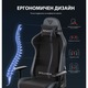 Геймърски стол SENSE7 Spellcaster FUKU, екологична кожа, 150 кг, Бял/Сив