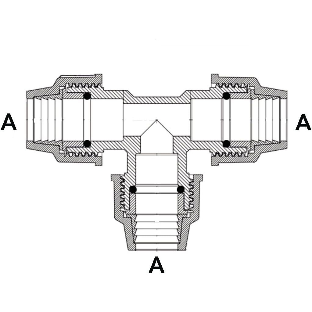 Rezistent Imbinare Tee pentru apa rece, AMRINUGL, design rezistent la UV ...